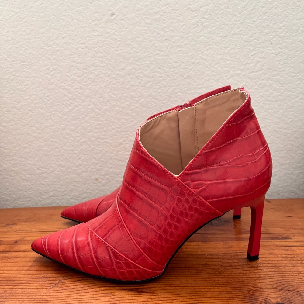 Red Zara booties in size EU 36